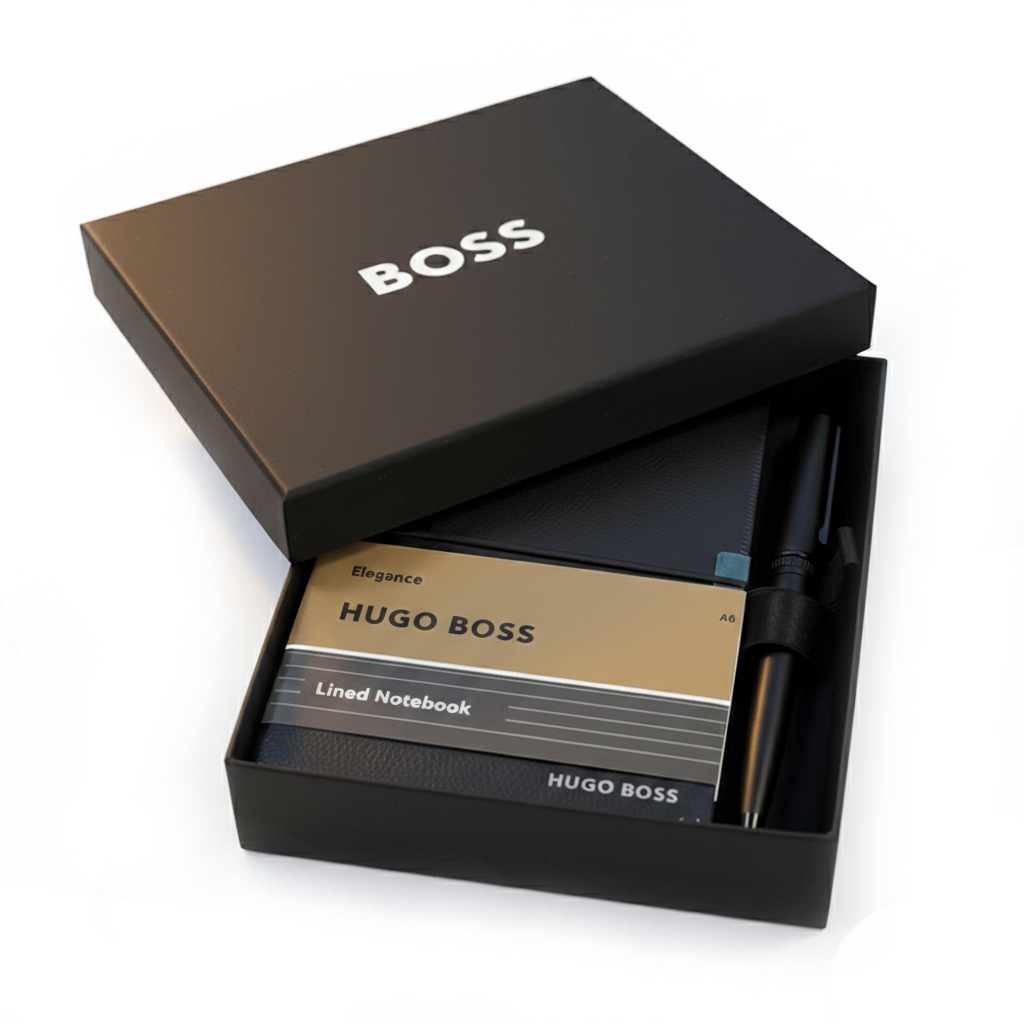 Set Hugo Boss cuaderno y bol�grafo grabado