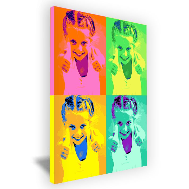 Lienzo pop Art 4 fotos formato vertical Lienzo pop Art 4 fotos formato vertical